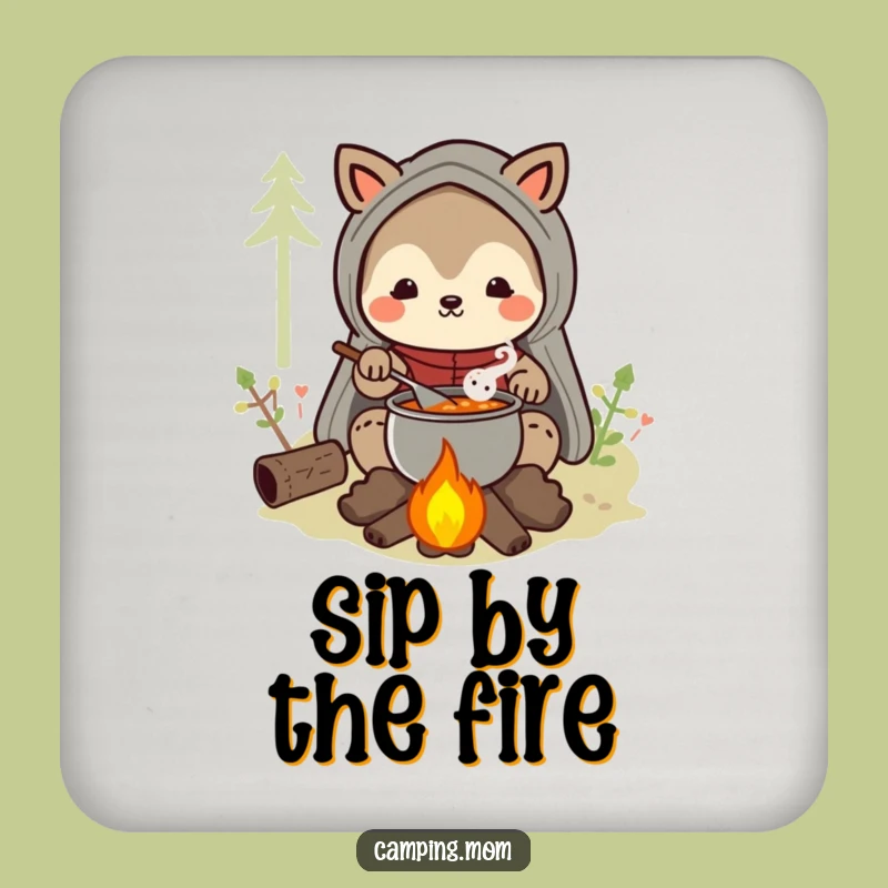 Funny Camping Mom Animal Coasters, Campfire Stew Protection, Outdoor Gift