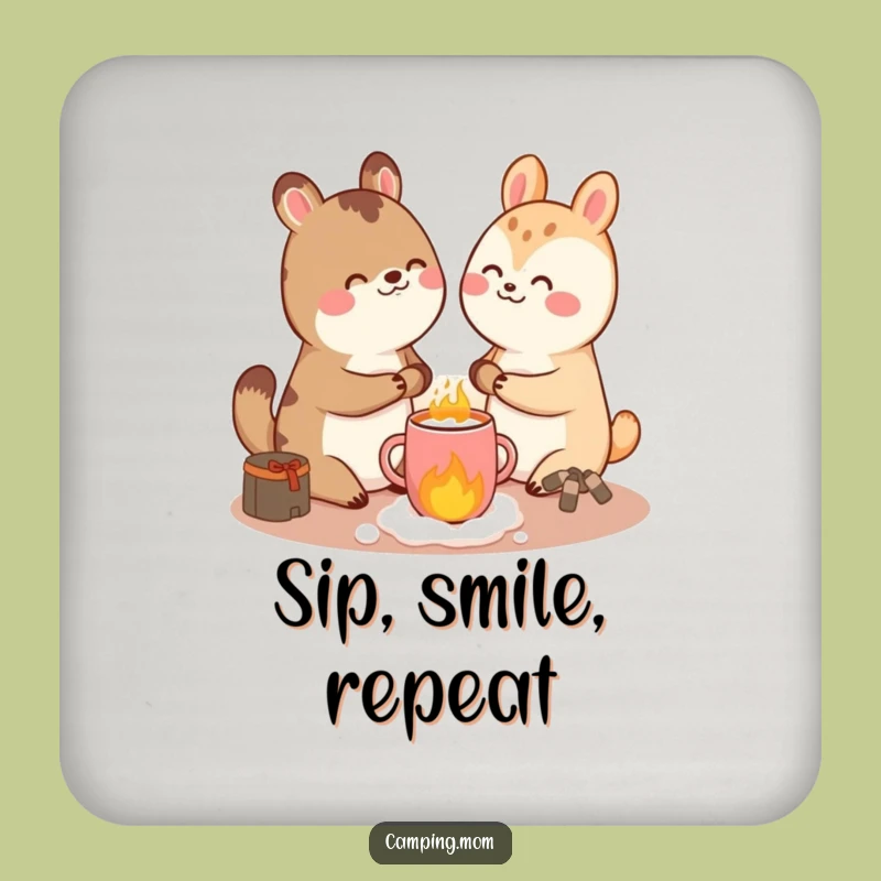 Funny Giggling Animal Coaster - Hilarious Drink Protection for a Cozy Table and a Perfect Funny Gift