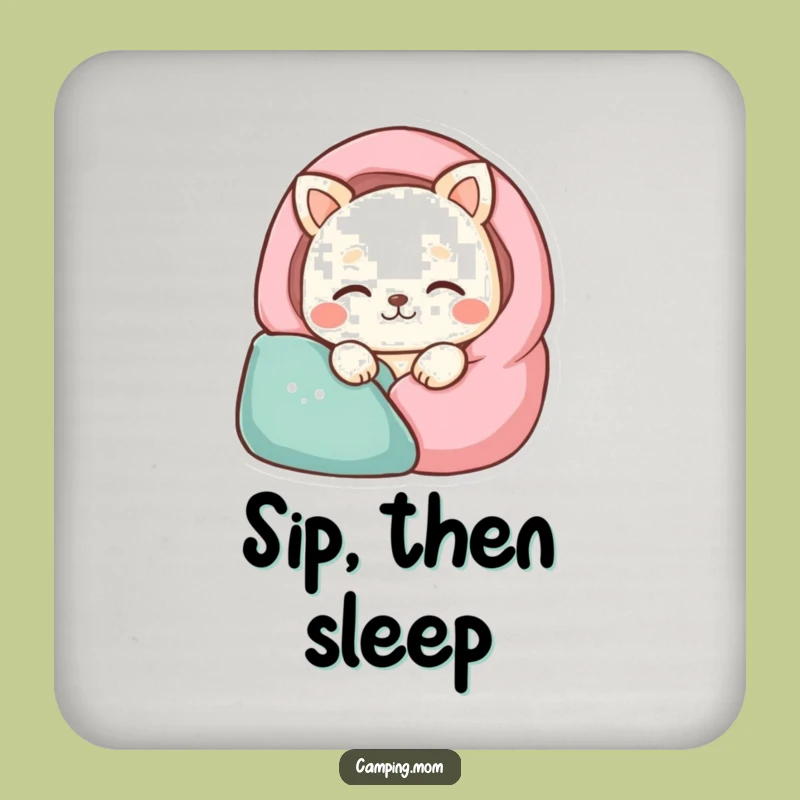 Funny Sleepy Animal Coaster Set - Cozy Nap Time Protection, Perfect Funny Gift
