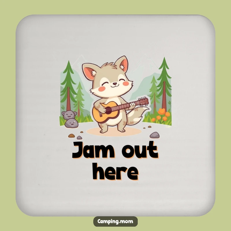 Funny Spirited Animal Coaster - Wilderness Guitarist Decor for a Musical Table and a Perfect Funny Gift
