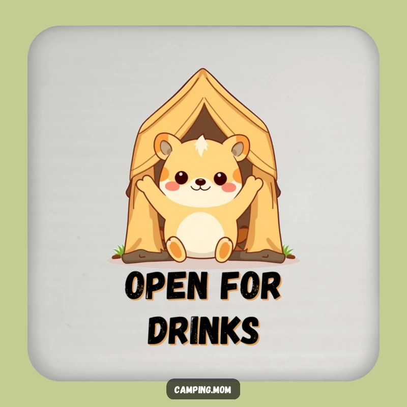 Funny Camping Animal Tent Flap Coaster - Protect & Welcome!
