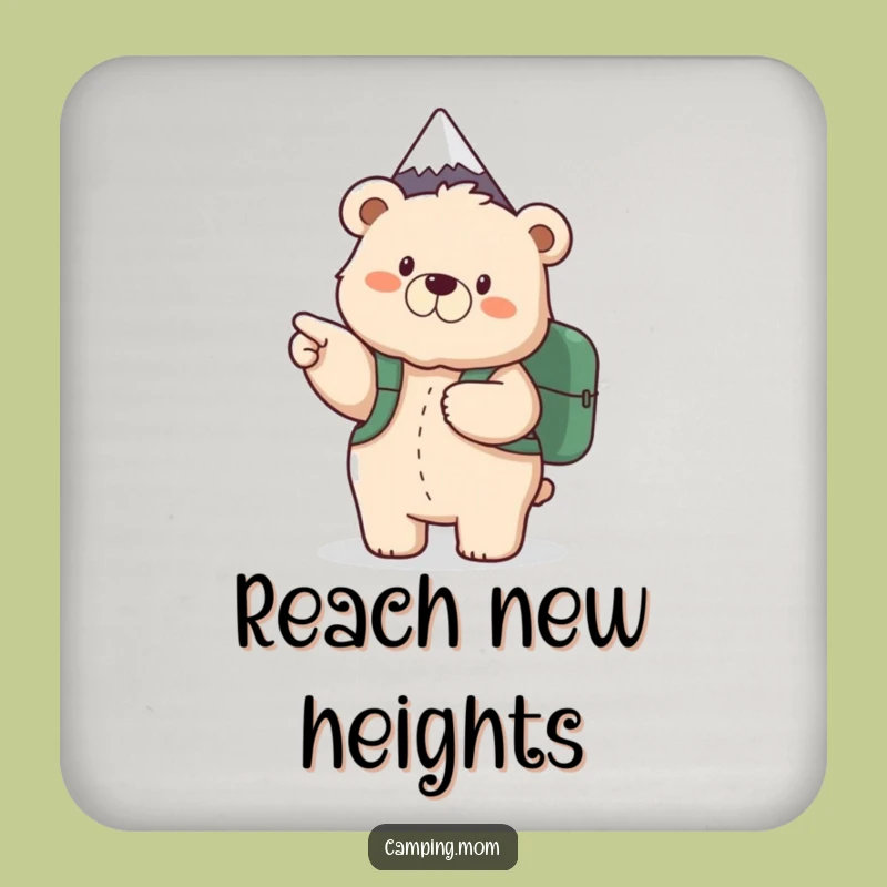 Funny Mama Bear Mountain Coaster Set: Protect Surfaces in Style