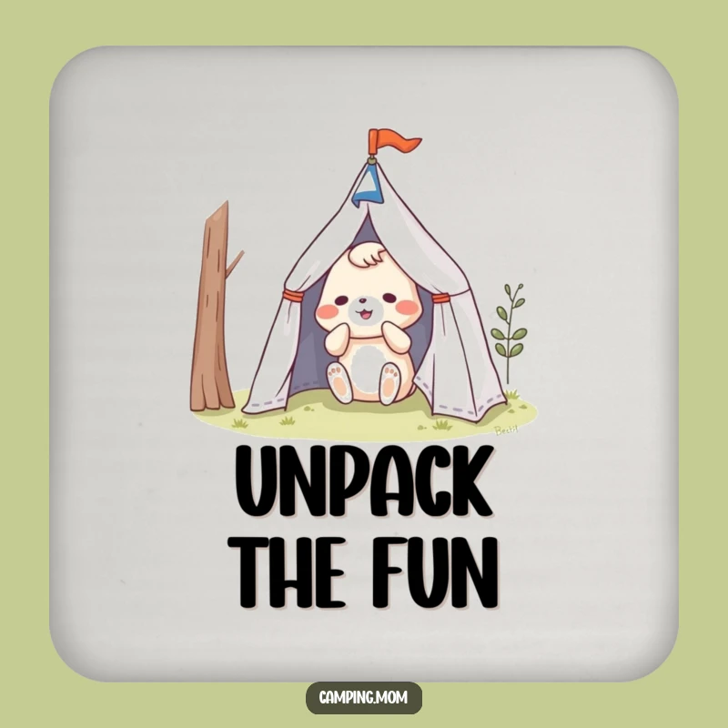 Funny Tent Trouble Coaster Set - Hilarious Animal Camping Protection, Perfect Funny Gift