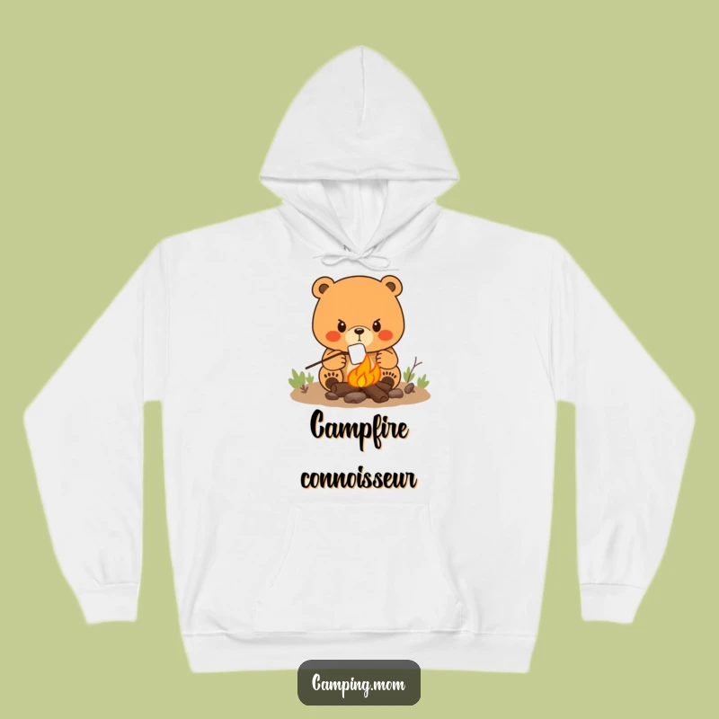 Cozy Funny Mama Bear Campfire Hoodie: Warm Up by the Fire