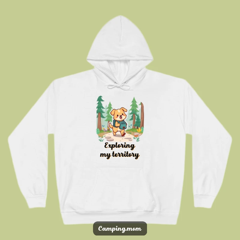Funny Backpacking Dog Hoodie - Cozy Forest Trail Companion Gift