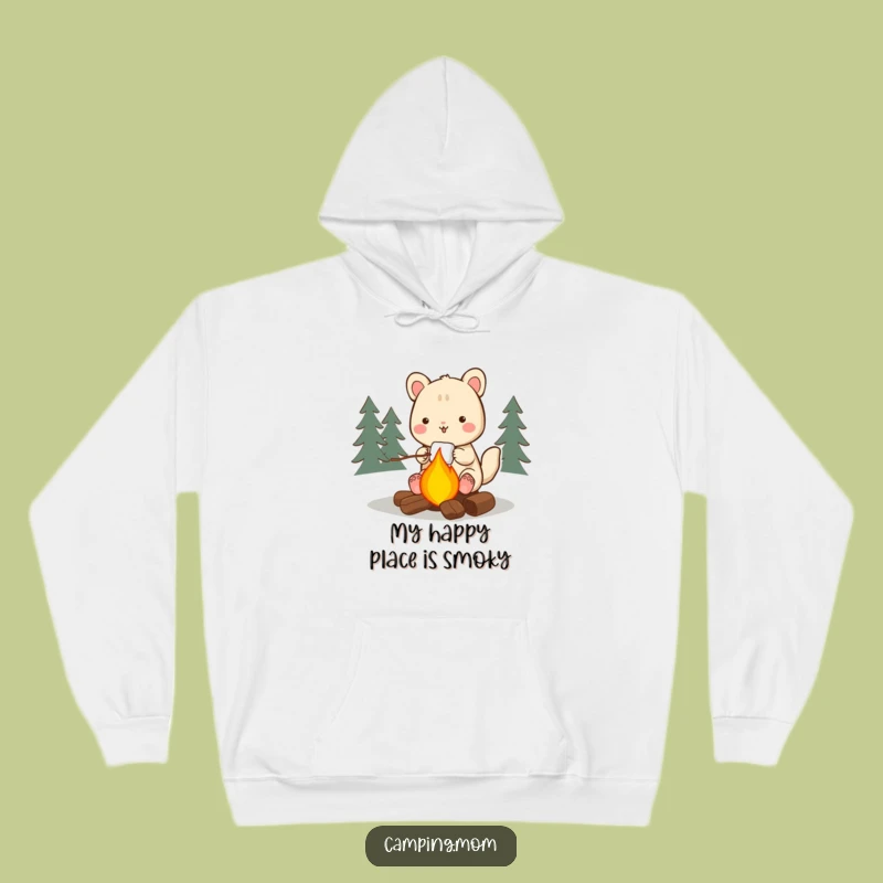 Funny Camping Animal Hoodie: Cozy Marshmallow Roasting & Campfire Comfort