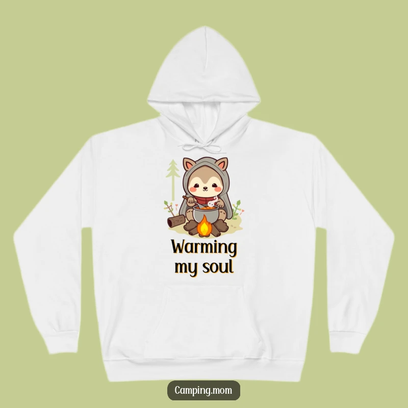 Funny Camping Mom Animal Hoodie, Cozy Campfire Cook, Outdoor Gift