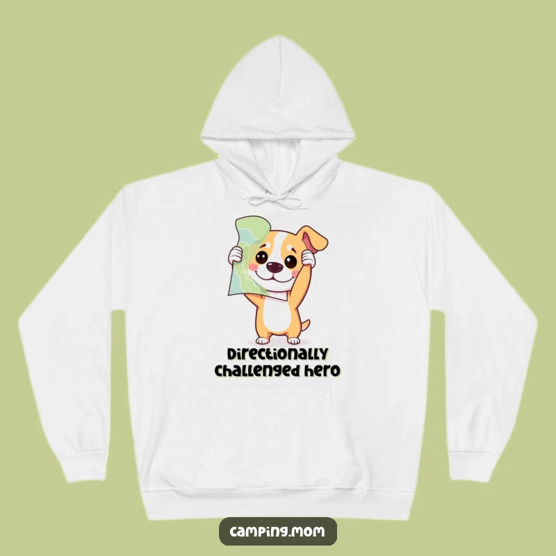 Funny Lost Dog Hoodie - Map Confusion Adventure Gift