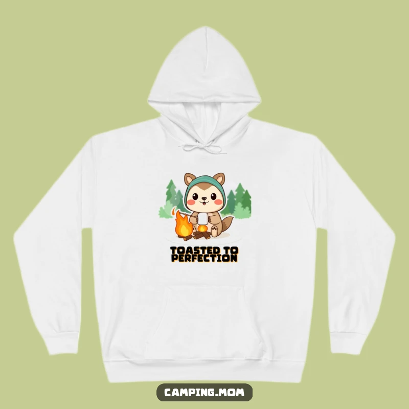 Funny Marshmallow Animal Campfire Hoodie - Warm & Whimsical Outdoor Gear