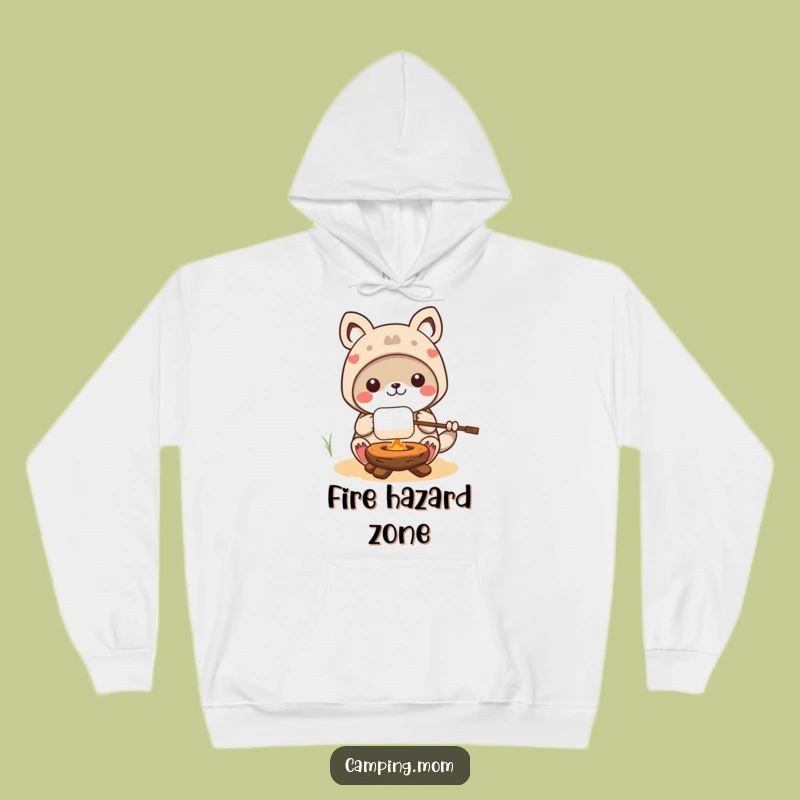 Funny Marshmallow Roasting Kawaii Camping Animal Hoodie - Cozy & Hilarious Gift