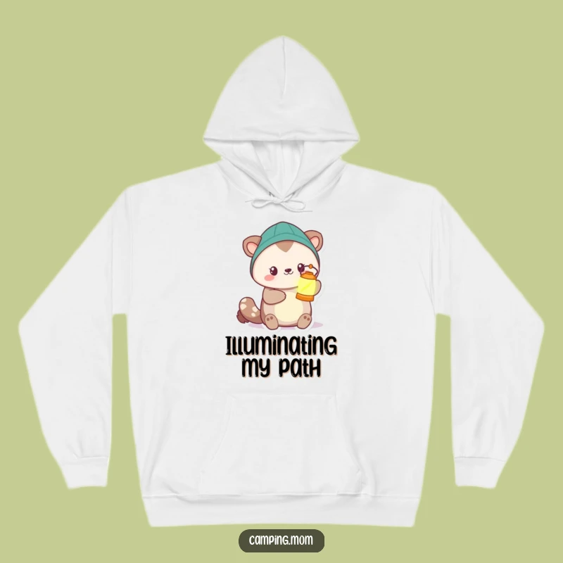 Funny Camping Animal Lantern Hoodie - Cozy Warmth & Light