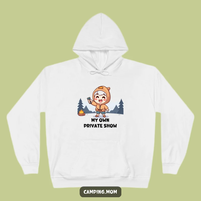 Cozy Funny Spotlight Hoodie: Happy Character's Dramatic Pose, A Warm Funny Gift.