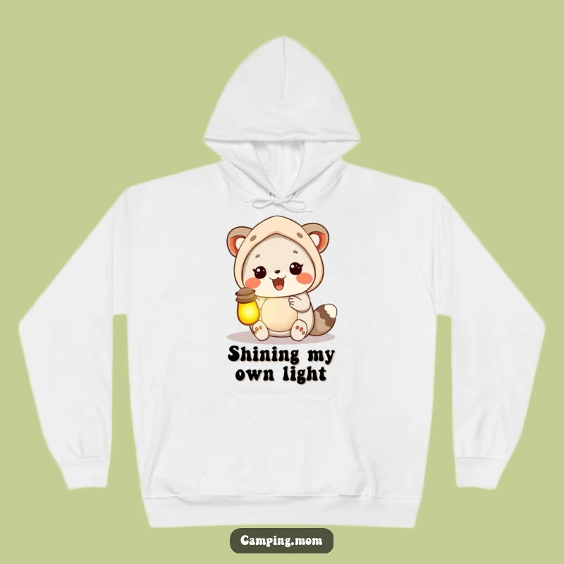 Warm Funny Camping Mom Animal Lantern Hoodie, Cozy Adventure Glow Gift