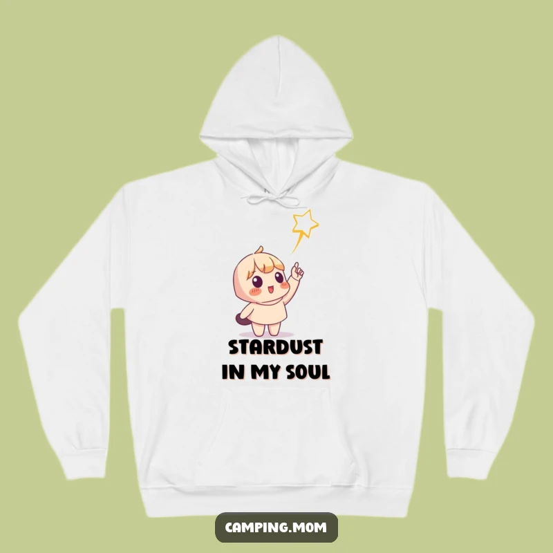 Funny Shooting Star Character Hoodie, Cozy & Humorous Wear for Hopeful Nights