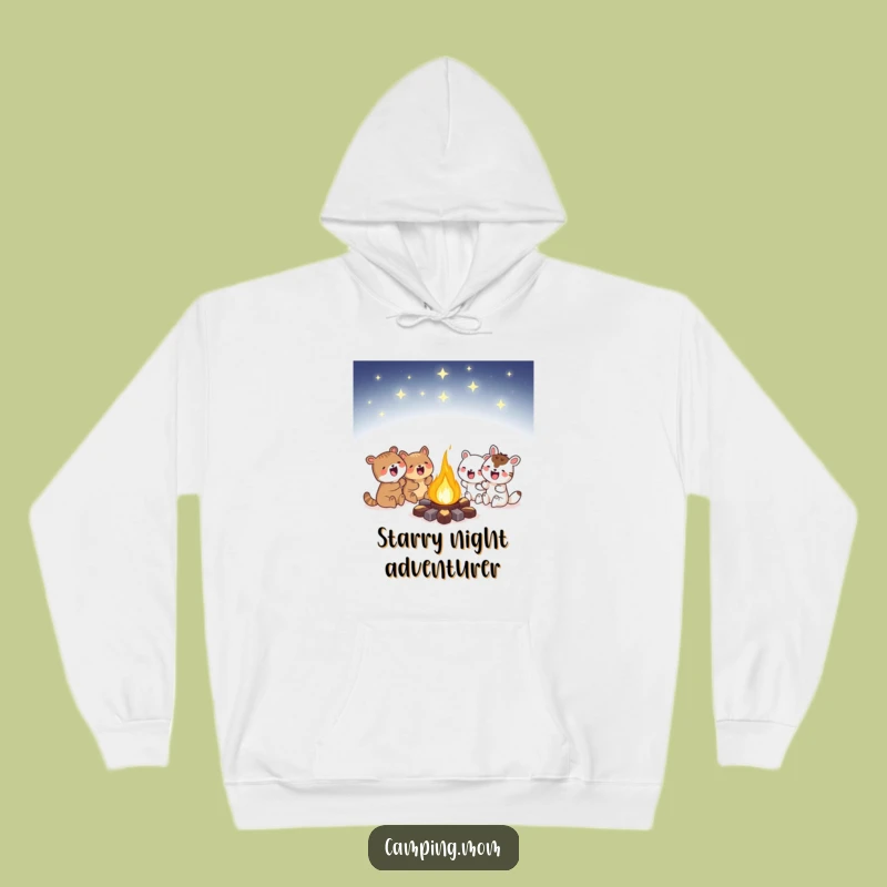 Cozy Funny Campfire Night Hoodie: Warm Apparel for Starry Night Adventures