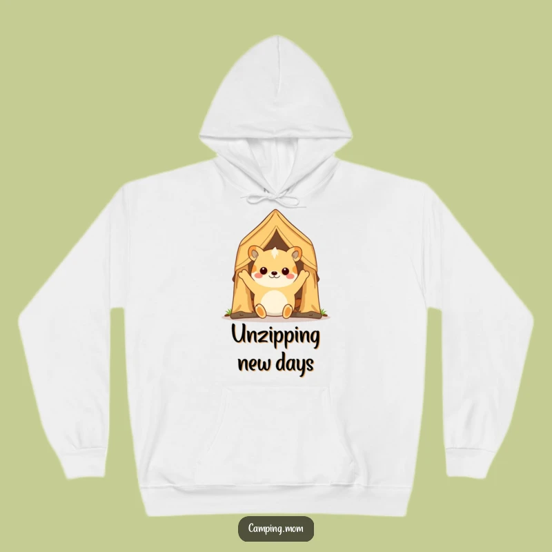 Funny Camping Animal Tent Flap Hoodie - Cozy Adventure Wear