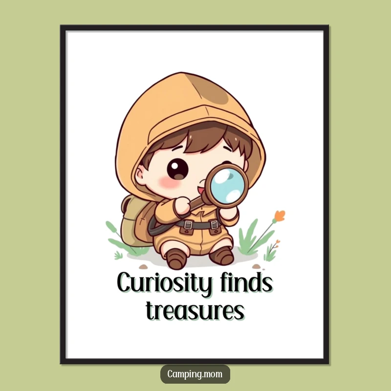 Curiosity Captured: Free Printable Wall Art: Kawaii Camper's Discovery!