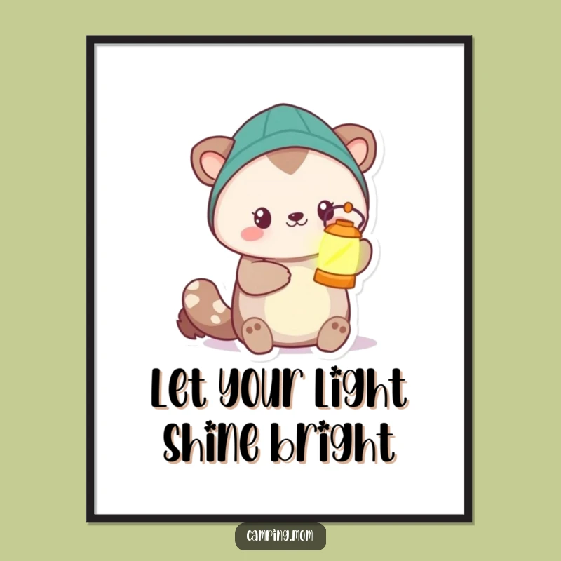 Free Printable Camping Animal Lantern Light Art - Funny Downloadable Decor