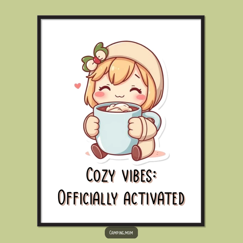 Free Printable Cozy Cocoa Wall Art: Funny Downloadable Decor for a Hygge Home
