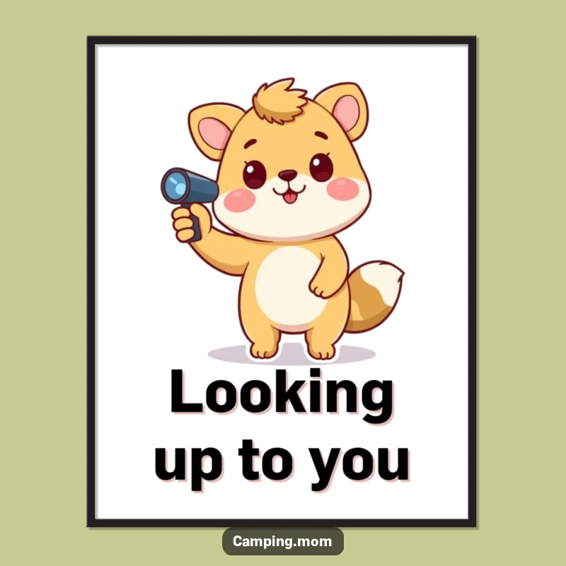 Free Printable Wall Art: Animal With Flashlight - Funny Downloadable Art for Inspiration