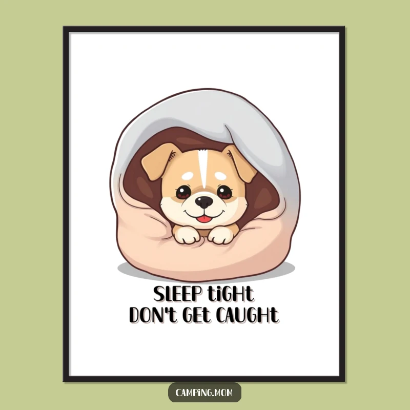 Free Printable Wall Art: Mischievous Dog Grin, Fun Downloadable Home Decor