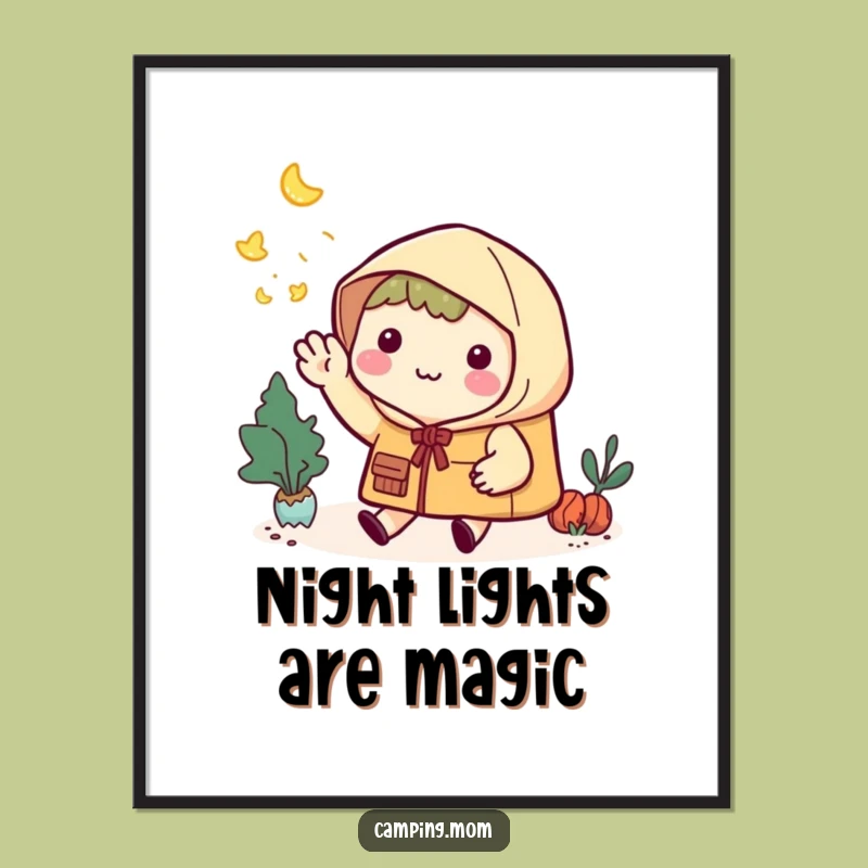 Enchanting Nights: Free Printable Wall Art: Kawaii Camper's Firefly Farewell!