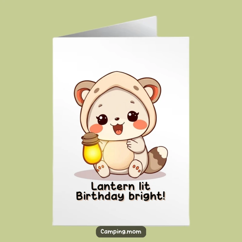 Bright Birthday Wishes: Free Printable Camping Mom Lantern Card