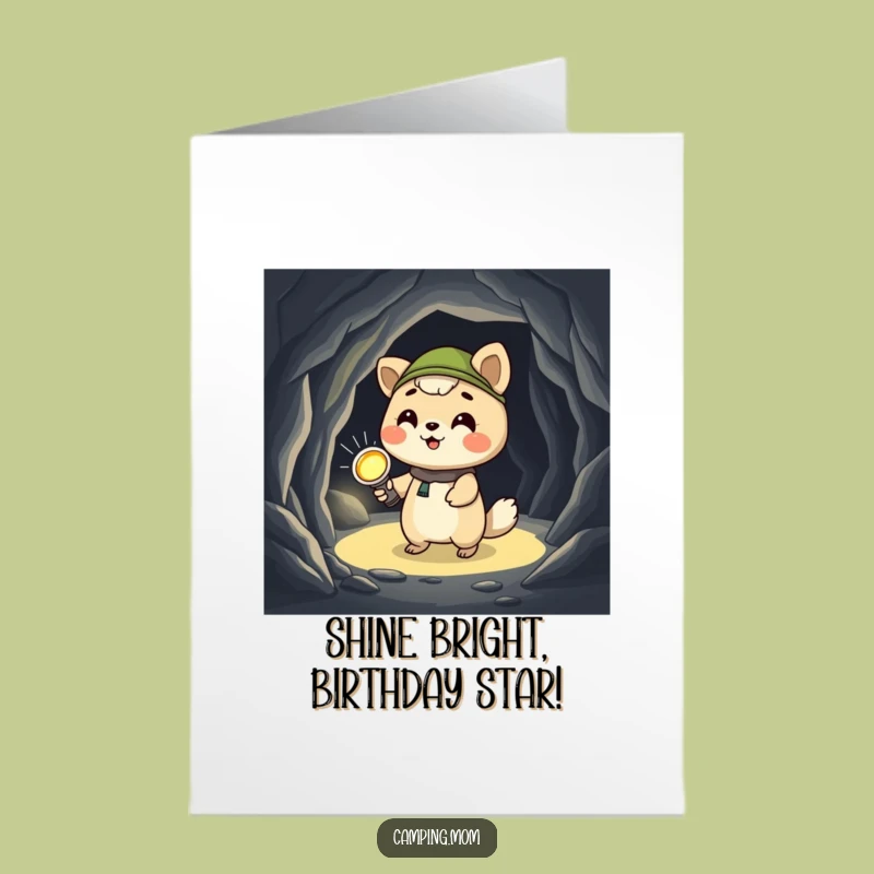 Free Printable Birthday Card: Giggling Camper Explores Birthday Fun!