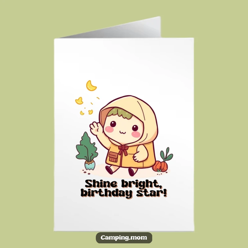 Sweet Dreams! Free Printable Birthday Card: Kawaii Camper's Farewell!