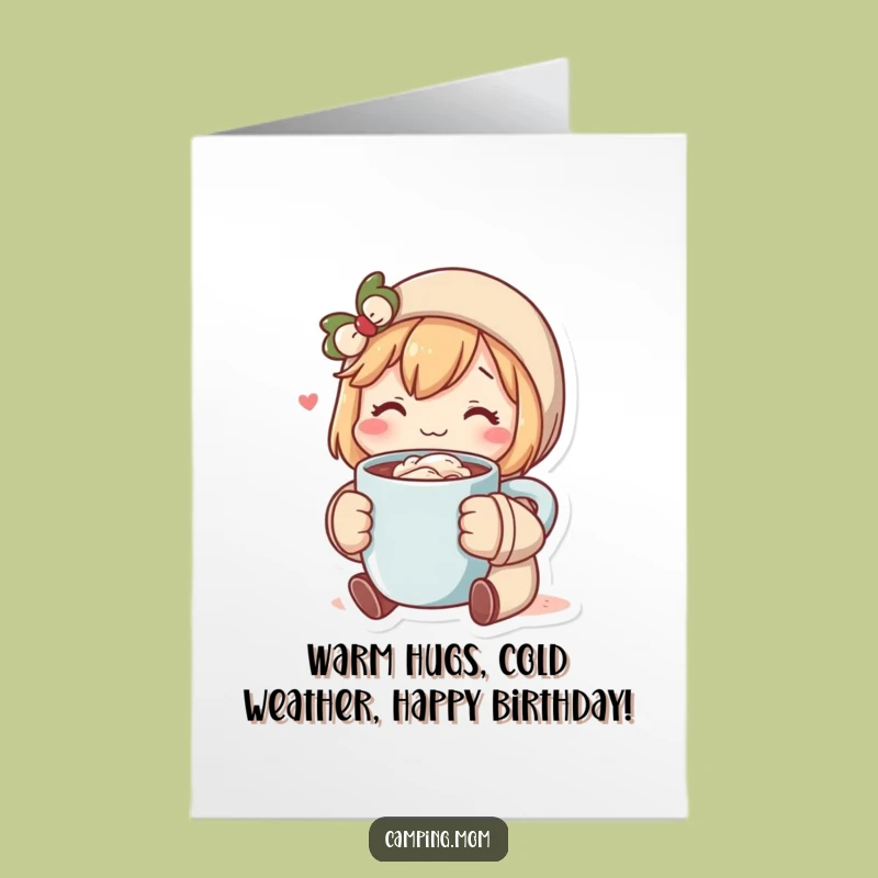 Free Printable Cozy Cocoa Birthday Card: Funny Downloadable Gift for a Warm Celebration