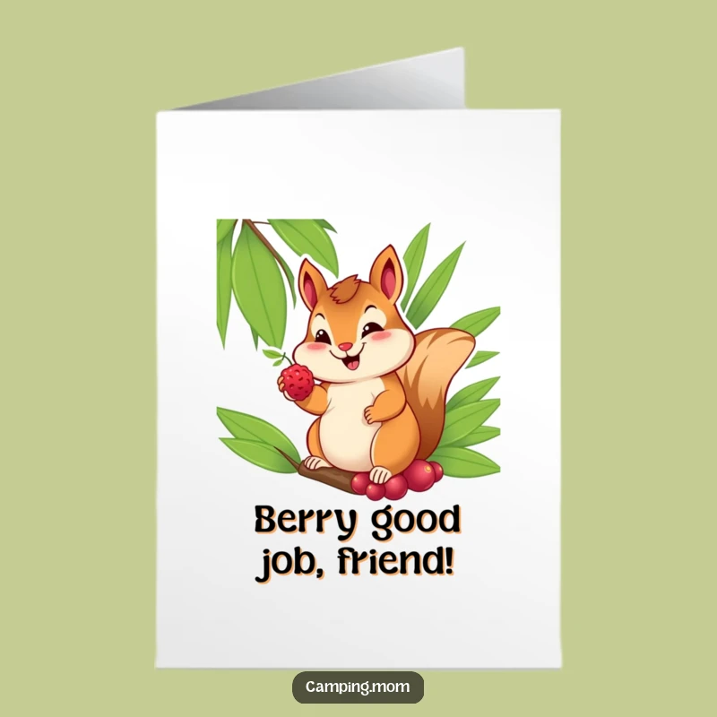 Free Printable Congrats Card: Chipmunk's Sweet Success - Funny Downloadable