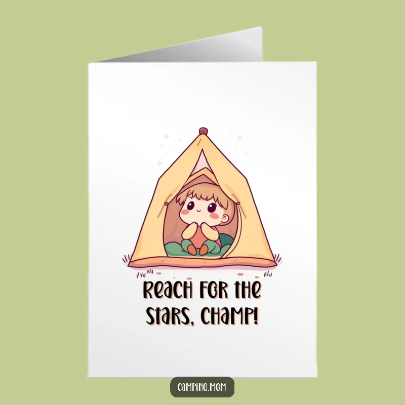 Free Printable Congrats Card: Camping Wonder Stars Funny Downloadable Gift Delight