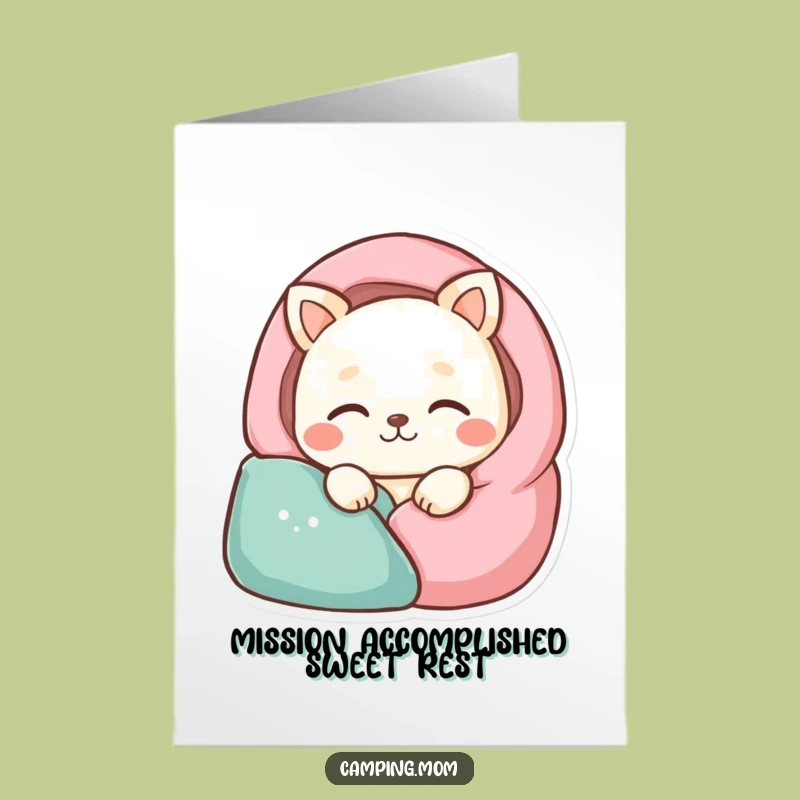 Free Printable Congrats Card: Peaceful Sleepy Animal Design for a Relaxing Downloadable Gift