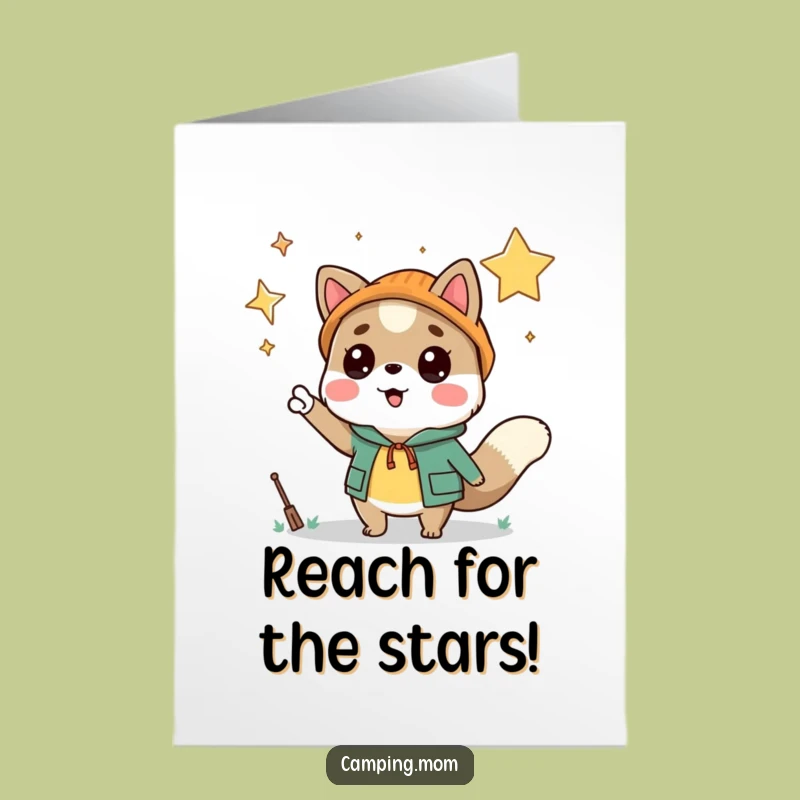 Free Printable Starry Sky Camping Congrats Card - Funny Downloadable