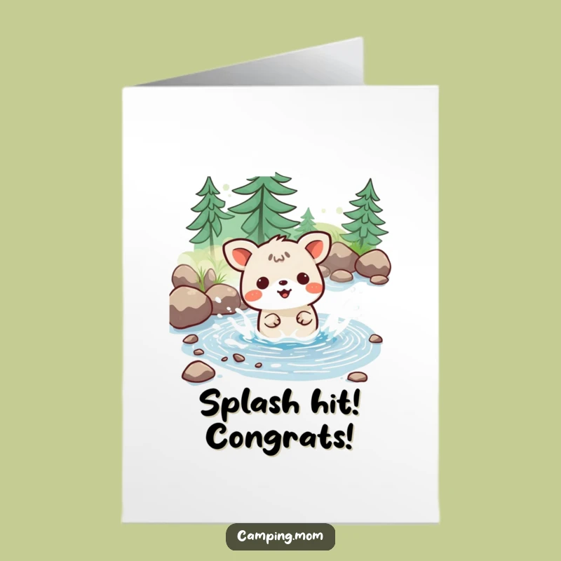 Kawaii Splashy Congrats Card: Free Printable Celebration Bubbles!