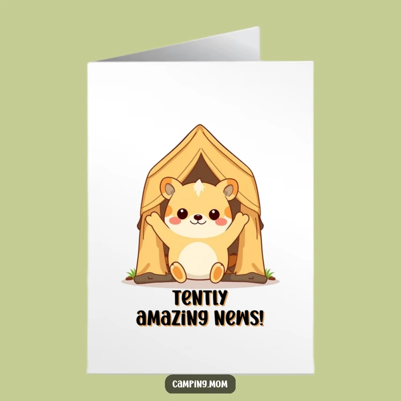 Free Printable Camping Animal Tent Congrats Card - Funny Downloadable