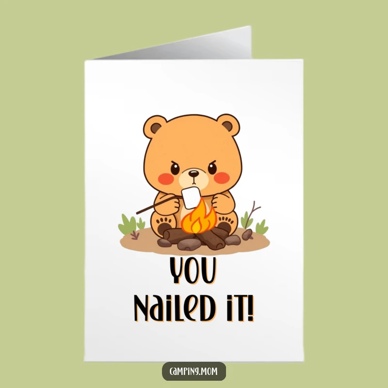 Free Printable Congrats Card: Mama Bear's Perfectly Roasted Success!