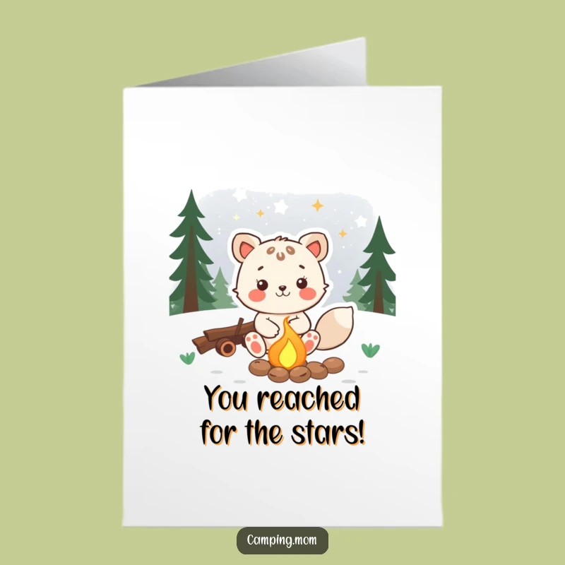 Free Printable Congrats Card: Animal At Campfire - Funny Downloadable Achievement Gift