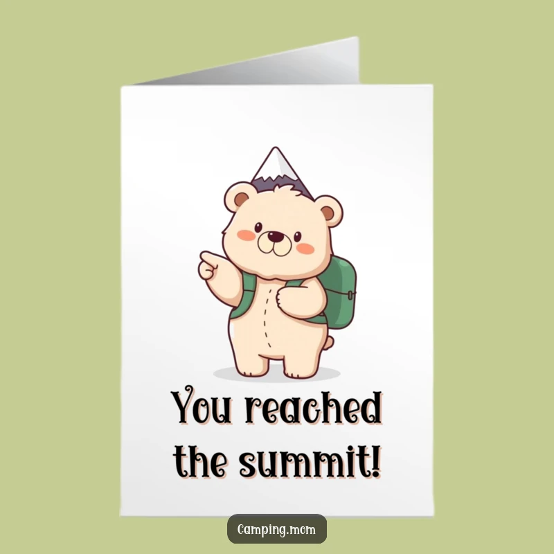 Free Printable Congrats Card: Mama Bear Reaches Peak Success Adventure!