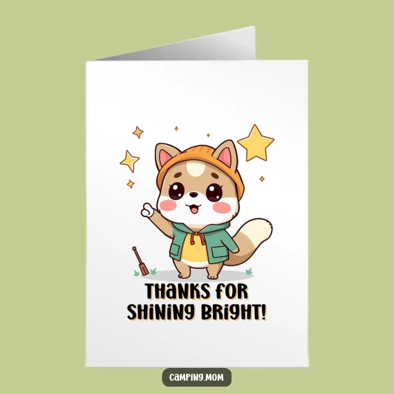 Free Printable Starry Sky Camping Thank You Card - Funny DIY Gift