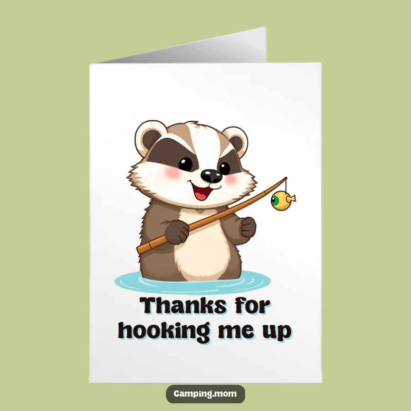 Free Printable Thank You Card: Badger's Grateful Cast - Funny Downloadable