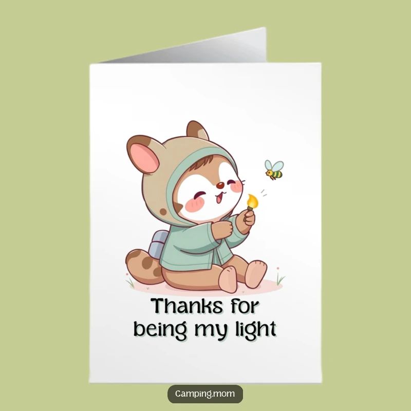Free Printable Thank You Card: Camping Mom & Firefly Thanks