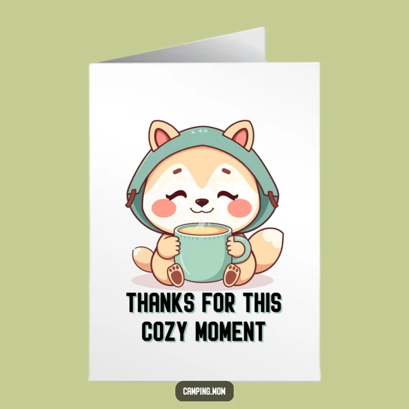 Free Printable Thank You Card: Camping Mom's Gratitude Sip