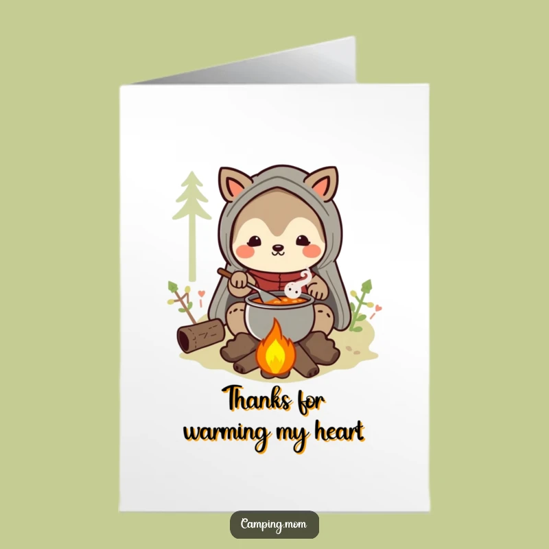 Free Printable Thank You Card: Camping Mom Stew - Grateful for Comfort Downloadable Thanks!