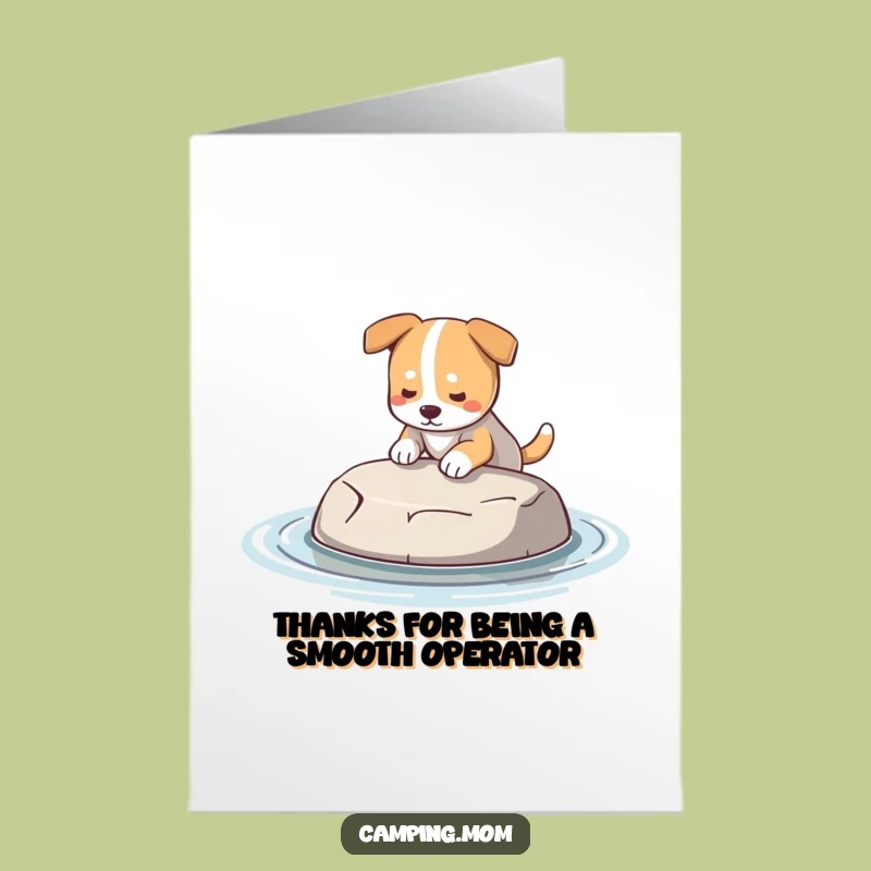 Free Printable Thank You Card: Dog's Perfect Stone, Humorous Downloadable Gratitude