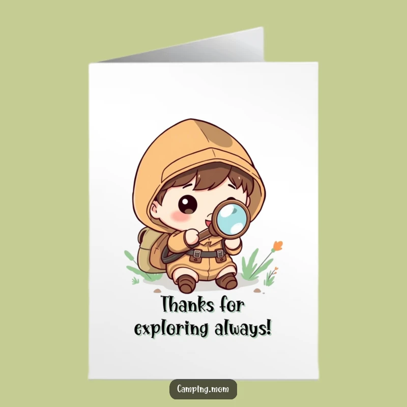 Thanks for the Insight! Free Printable Card: Kawaii Camper Explores!
