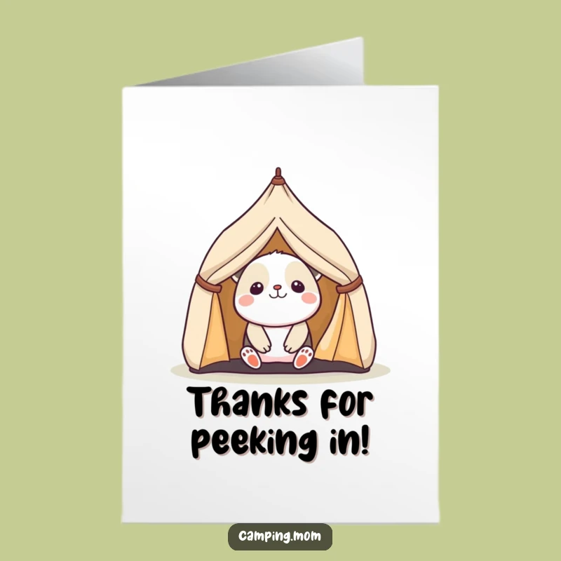 Kawaii Camping Animal Thank You Card: Free Printable Gratitude Express!