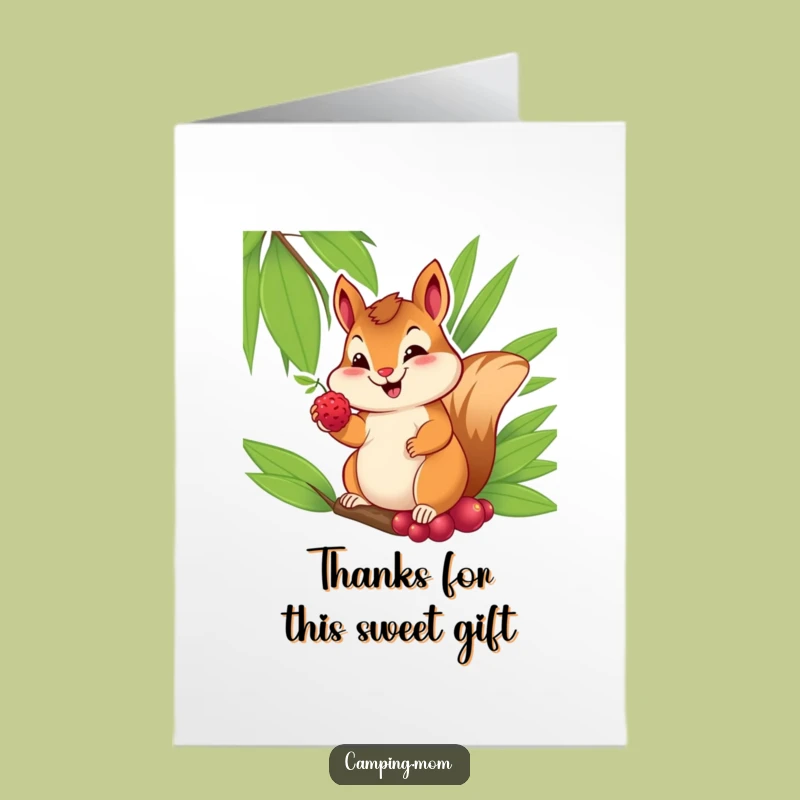 Free Printable Thank You Card: Chipmunk's Berry Kind Thanks - Funny Downloadable