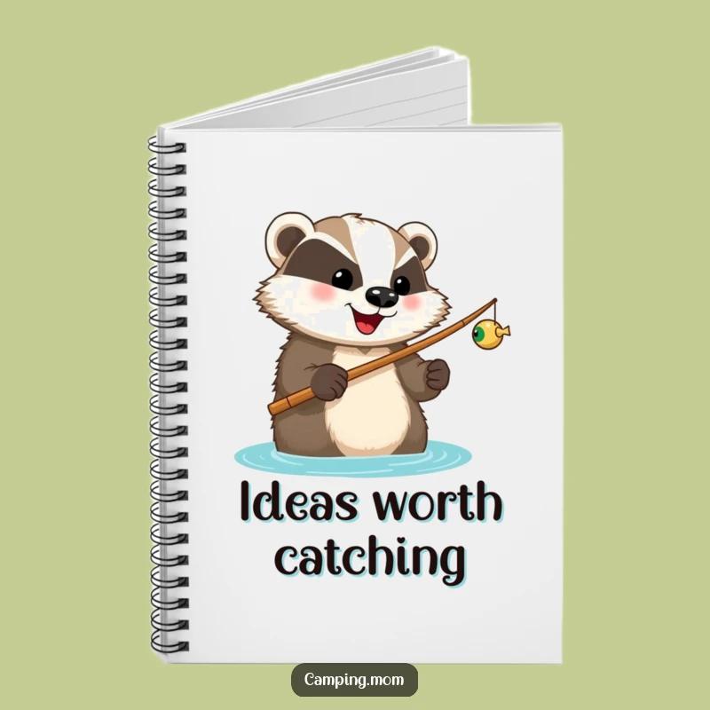 Funny Badger Fishing Notebook: Happy Angler Journal - Your Next Funny Gift Idea