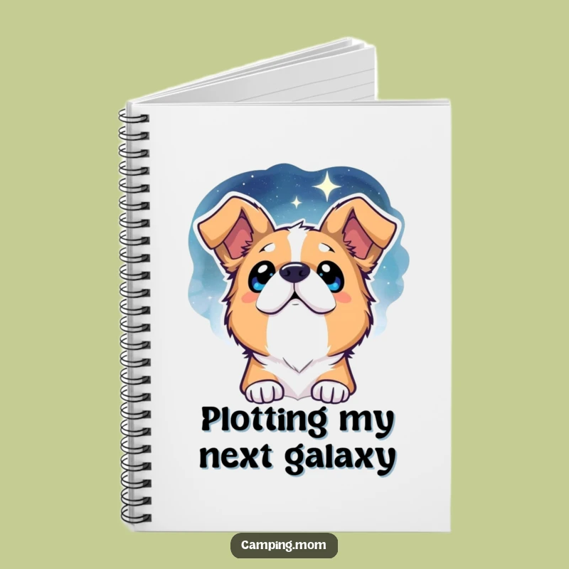 Funny Dog Starry Night Notebook - Jot Down Dreams, Perfect Gift for Writers